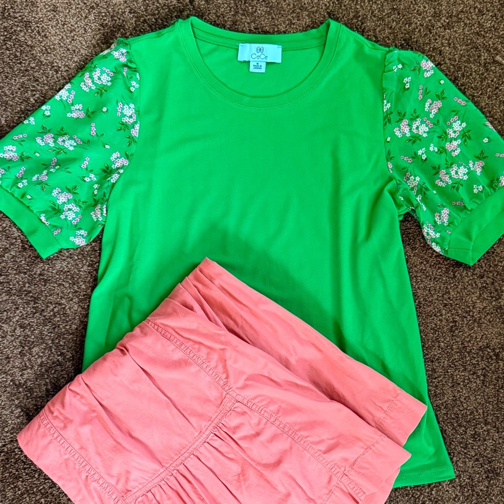 CeCe Emerald Green Top